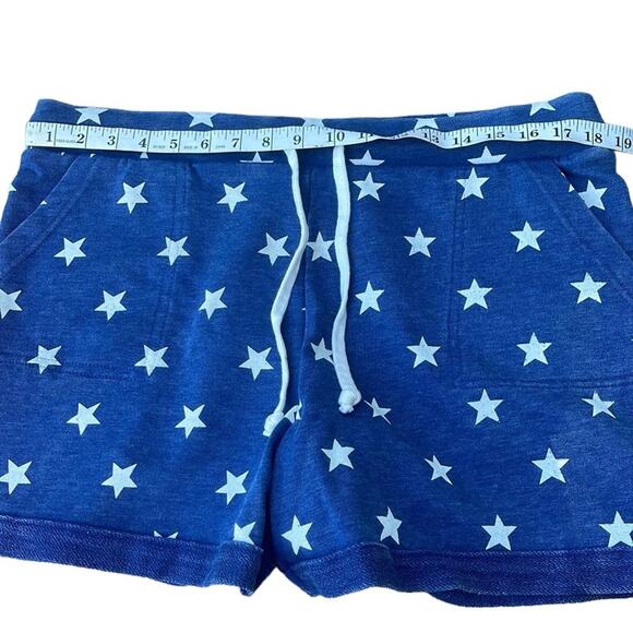 Blue cotton sweat shorts with stars size XL (NWOT) - Picture 4 of 7